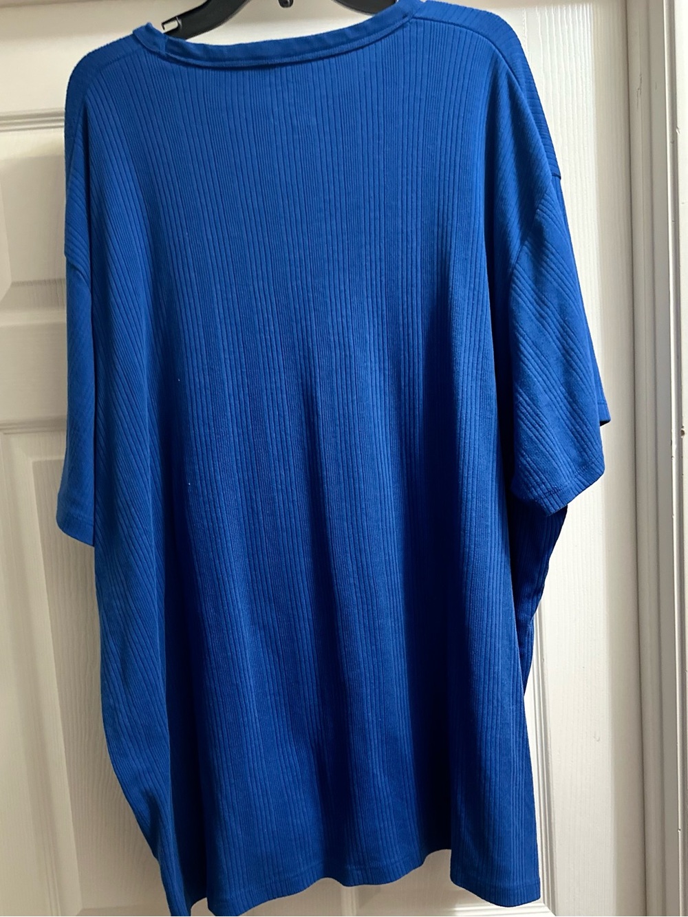 Big Men's Blue Ribbed Short-Sleeve Shirt size 4X EUC.